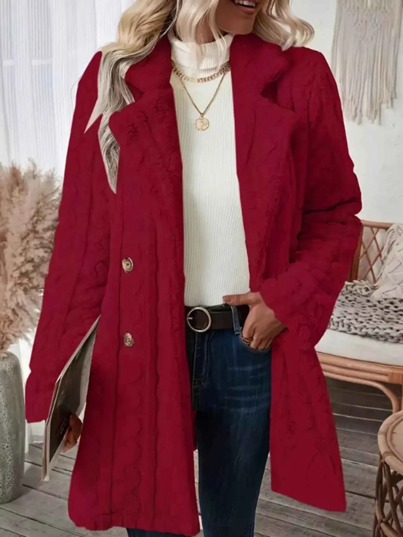 Double-Breasted Outerwear-Free Shipping