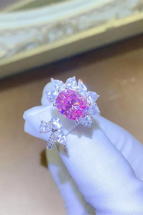 3 Carat Moissanite 925 Sterling Silver Open Ring - aurelia-clothing-8955