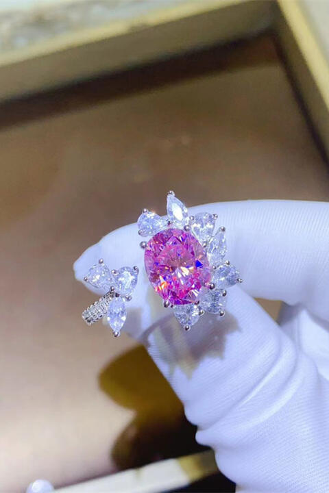 3 Carat Moissanite 925 Sterling Silver Open Ring - aurelia-clothing-8955