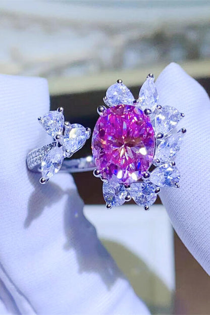 3 Carat Moissanite 925 Sterling Silver Open Ring - aurelia-clothing-8955