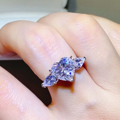 3 Carat Moissanite 925 Sterling Silver Ring - aurelia-clothing-8955