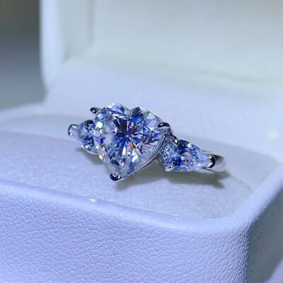 3 Carat Moissanite 925 Sterling Silver Ring - aurelia-clothing-8955