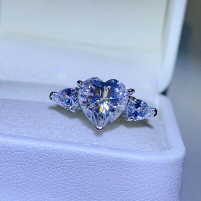 3 Carat Moissanite 925 Sterling Silver Ring - aurelia-clothing-8955