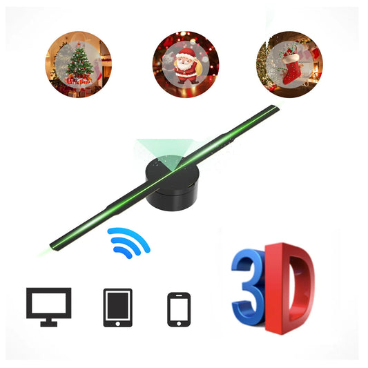 3D Hologram Projector Fan Remote Wifi Control 42cm Commercial Advertise Display Hologram Projector Transmit Picture Video - Free Shipping - aurelia-clothing-8955
