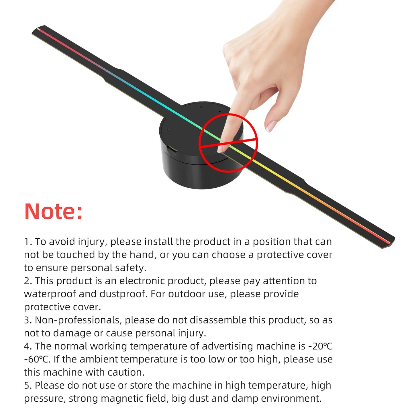 3D Hologram Projector Fan Remote Wifi Control 42cm Commercial Advertise Display Hologram Projector Transmit Picture Video - Free Shipping - aurelia-clothing-8955