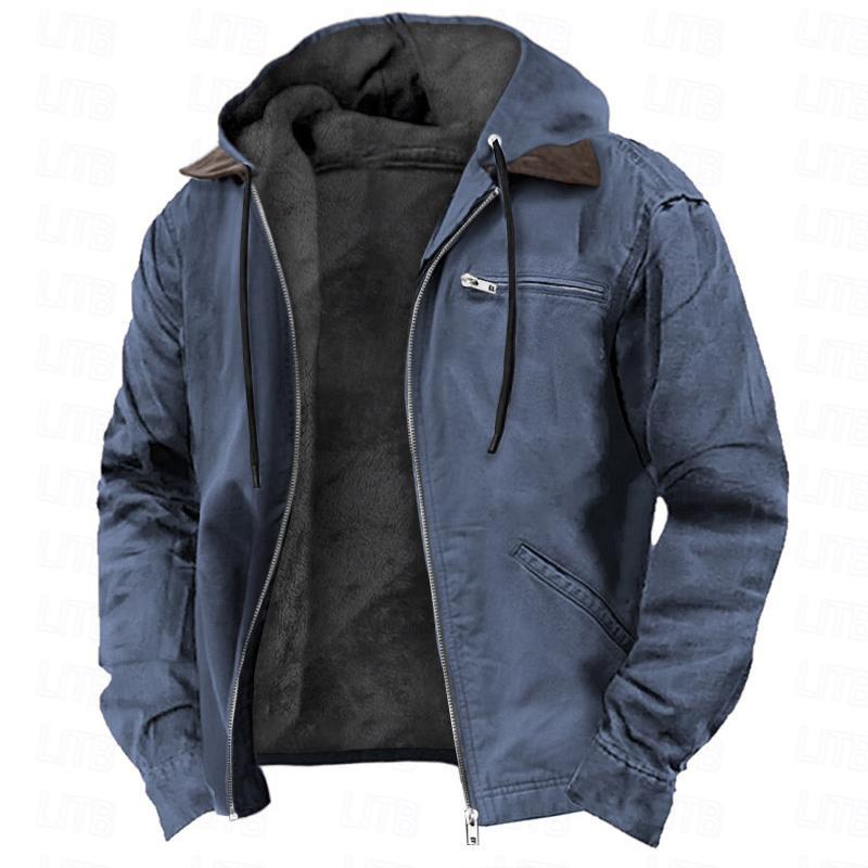 3D printed digital printed hooded sweatshirt with brown lining cotton jacket - Free Shipping - aurelia-clothing-8955