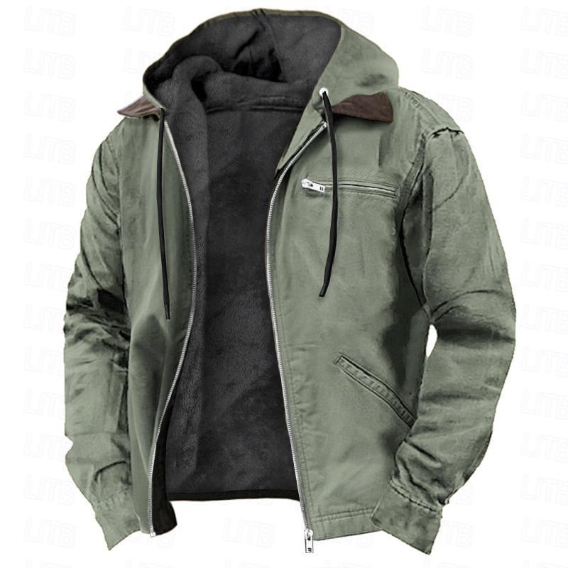 3D printed digital printed hooded sweatshirt with brown lining cotton jacket - Free Shipping - aurelia-clothing-8955