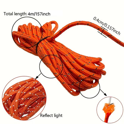 4M 6Pcs Reflective Tent Rope Set – Free Shipping - aurelia-clothing-8955