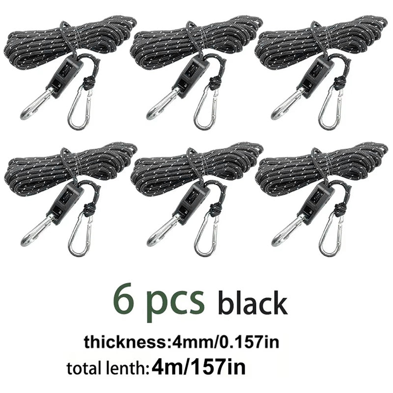4M 6Pcs Reflective Tent Rope Set – Free Shipping - aurelia-clothing-8955