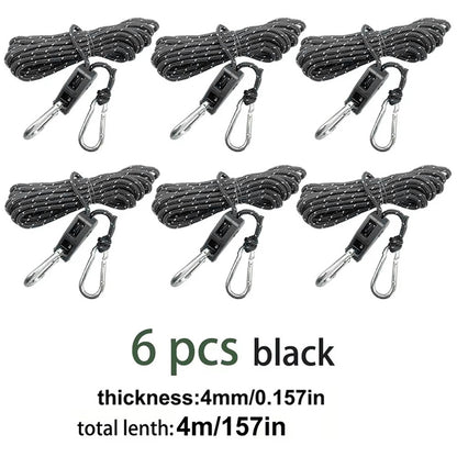 4M 6Pcs Reflective Tent Rope Set – Free Shipping - aurelia-clothing-8955