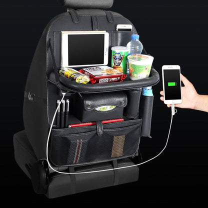 4 USB Charger Phone Pad Chair Storage Car Back Seat Bag Folding Table Organizer Bags Pocket Box Travel Stowing Tidying - Free Shipping - aurelia-clothing-8955