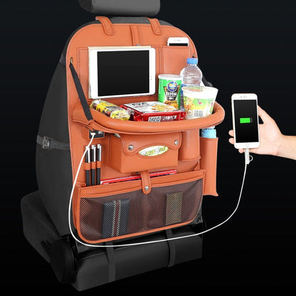 4 USB Charger Phone Pad Chair Storage Car Back Seat Bag Folding Table Organizer Bags Pocket Box Travel Stowing Tidying - Free Shipping - aurelia-clothing-8955