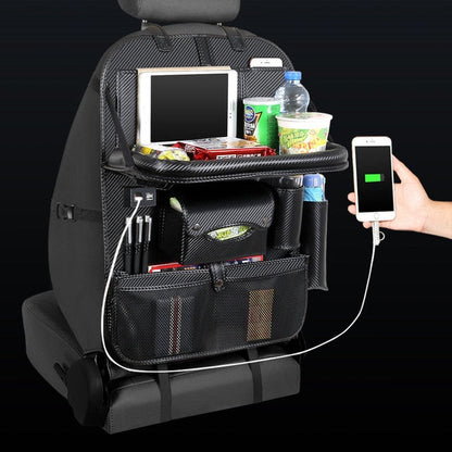 4 USB Charger Phone Pad Chair Storage Car Back Seat Bag Folding Table Organizer Bags Pocket Box Travel Stowing Tidying - Free Shipping - aurelia-clothing-8955