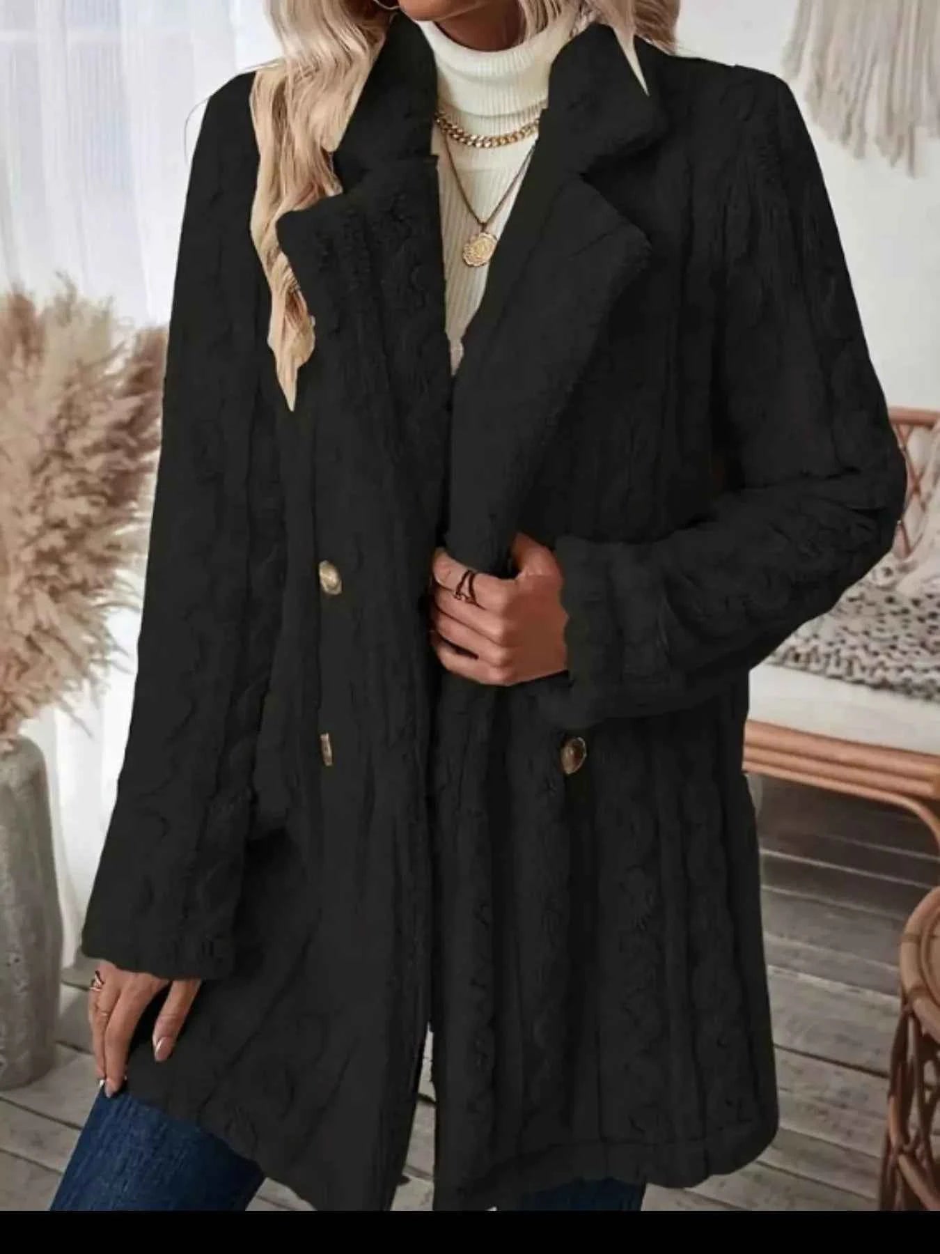 Double-Breasted Outerwear-Free Shipping