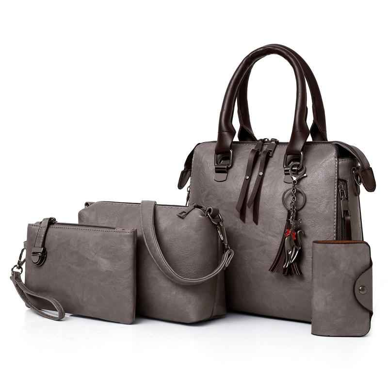 4in1 Designer Leather Handbag-Free Shipping - aurelia-clothing-8955