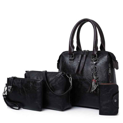 4in1 Designer Leather Handbag-Free Shipping - aurelia-clothing-8955