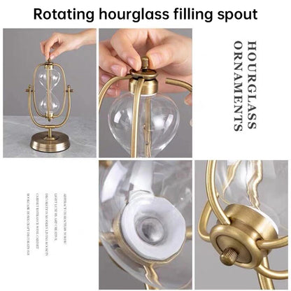 Vintage Metal Hourglass Bottle Sand Clock-Free Shipping