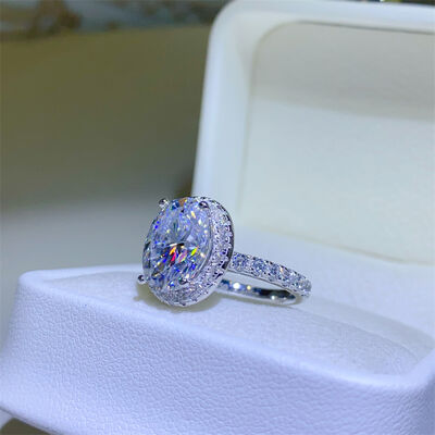 5 Carat Moissanite 925 Sterling Silver Ring - aurelia-clothing-8955