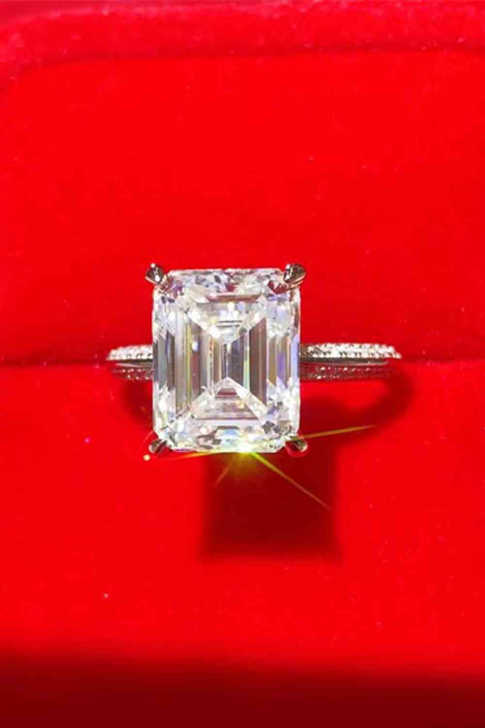 5 Carat Moissanite Platinum-Plated Ring - aurelia-clothing-8955