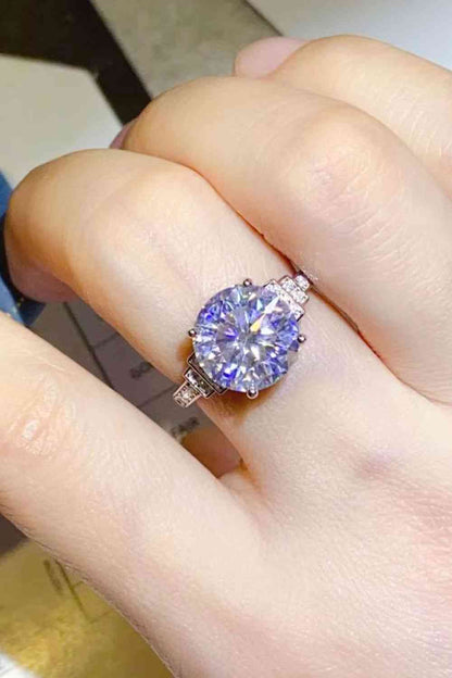 5 Carat Moissanite Sterling Silver Ring - aurelia-clothing-8955