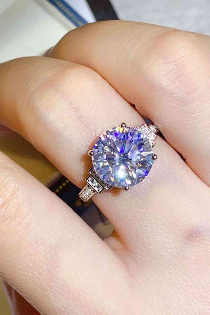 5 Carat Moissanite Sterling Silver Ring - aurelia-clothing-8955