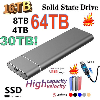 High-Speed 1TB 2TB 4TB 8TB 16TB SSD-Free Shipping
