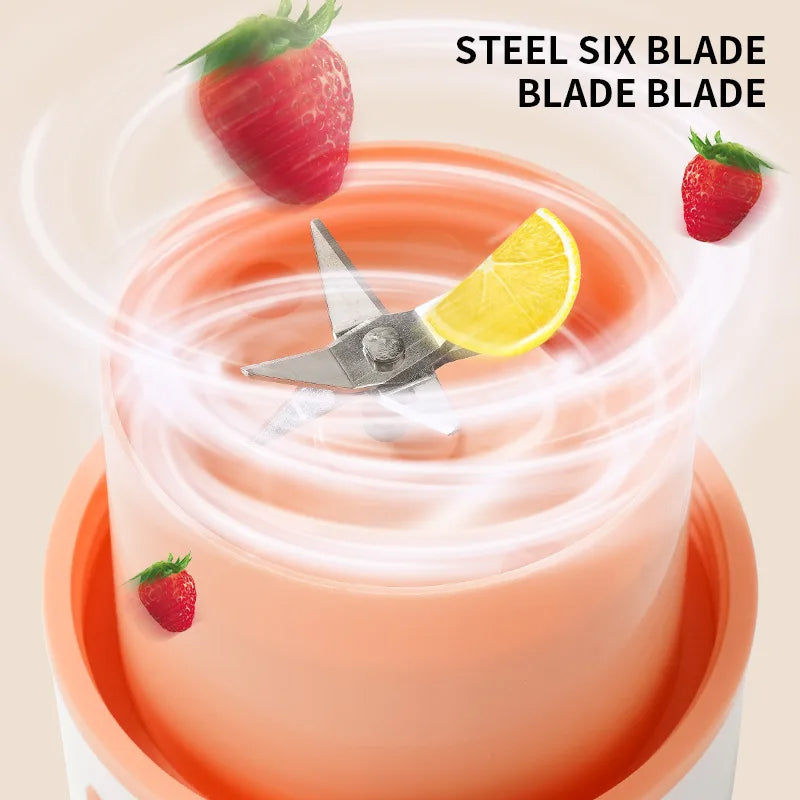 6 Blades Multifunction USB Fruit Mixers Juicers Portable Electric Juicer Blender Fruit Juicer Cup Food Milkshake Juice Maker - Free Shipping - aurelia-clothing-8955
