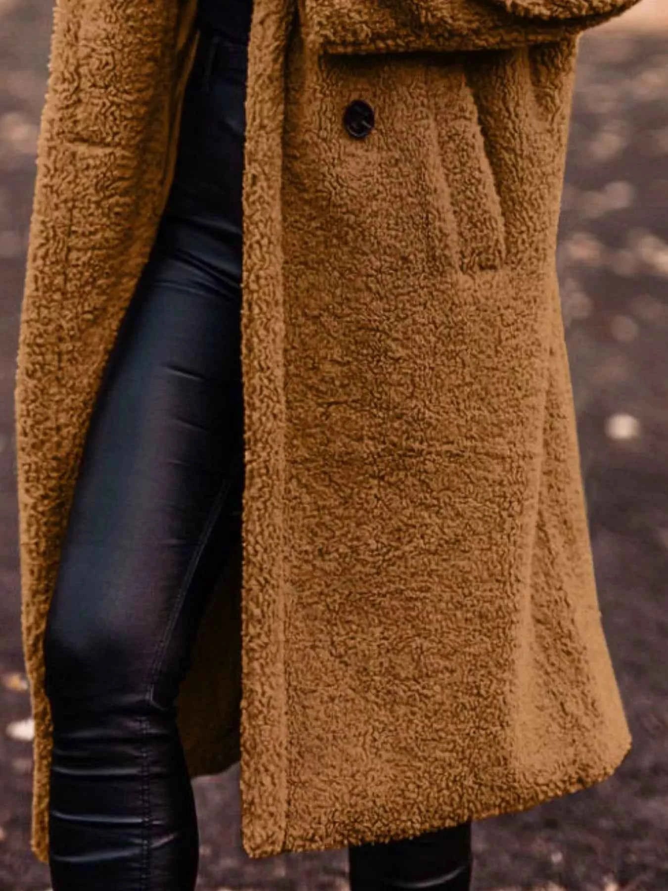 Teddy Bear Hooded Longline Outerwear-Free Shipping