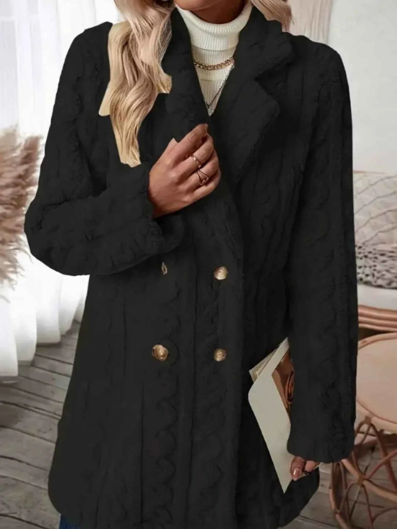 Double-Breasted Outerwear-Free Shipping