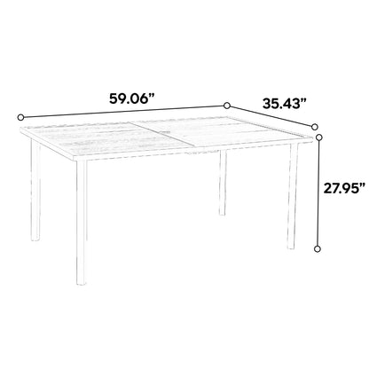 7 Piece Patio Dining Set ,Outdoor Wicker Furniture Set-Free Shipping - aurelia-clothing-8955