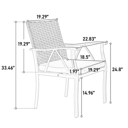 7 Piece Patio Dining Set ,Outdoor Wicker Furniture Set-Free Shipping - aurelia-clothing-8955