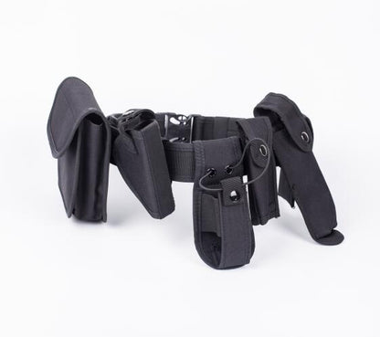 7 pcs Tactical Duty Belt Black Law Enforcement Hutning Equipment System Waist Gun Holster Flashlight Pouch set - Free Shipping - aurelia-clothing-8955