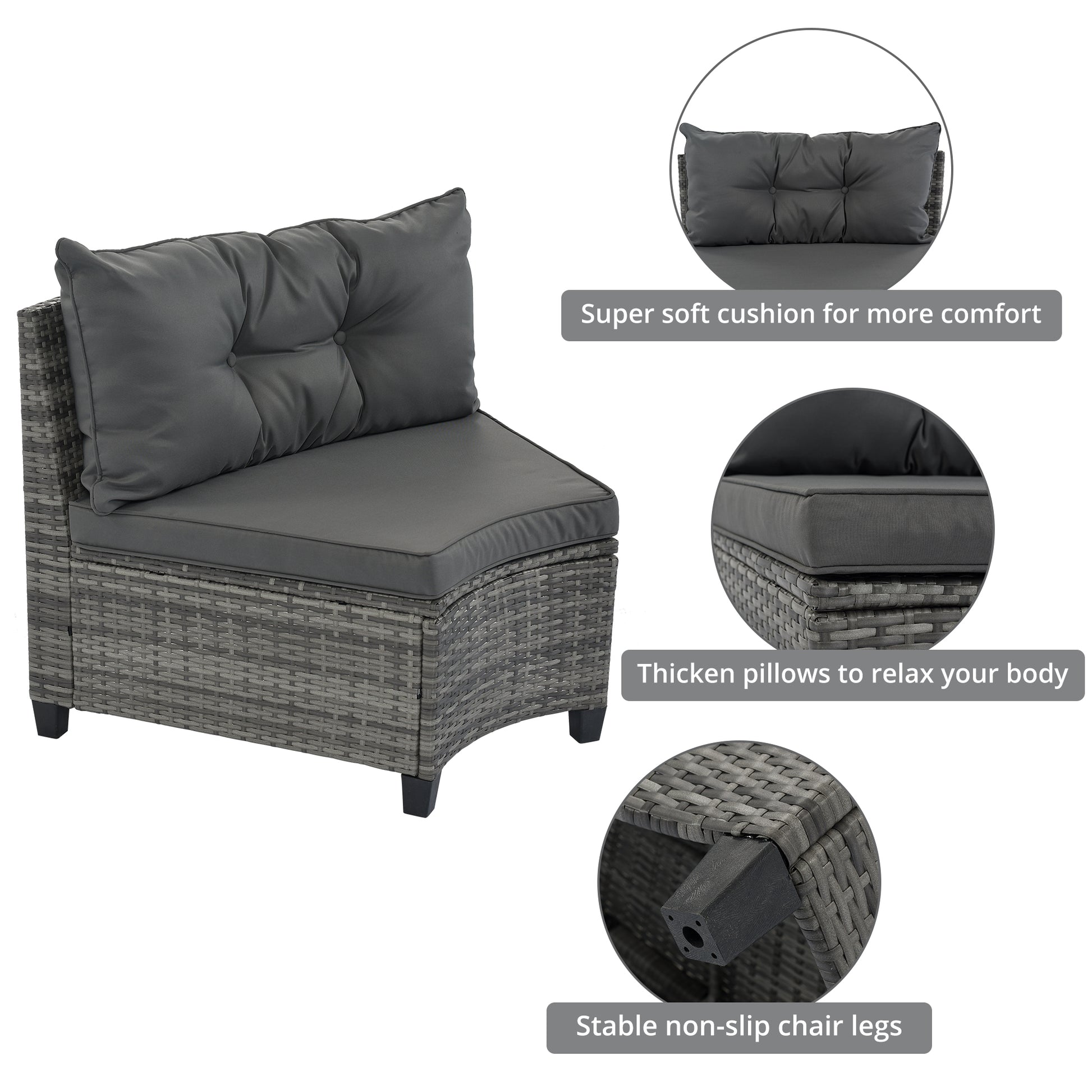 8-pieces Outdoor Wicker Round Sofa Set-Free Shipping - Aurelia Clothing
