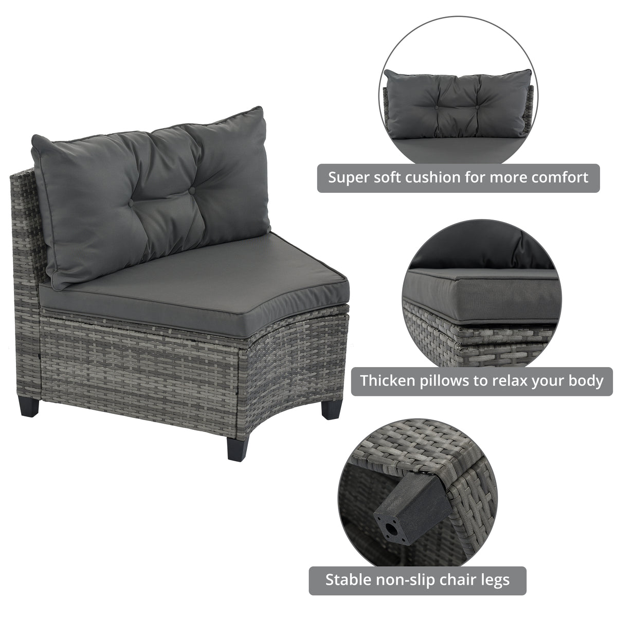 8-pieces Outdoor Wicker Round Sofa Set-Free Shipping - aurelia-clothing-8955
