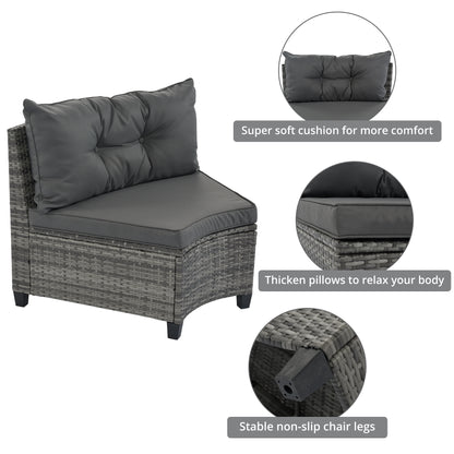 8-pieces Outdoor Wicker Round Sofa Set-Free Shipping - aurelia-clothing-8955