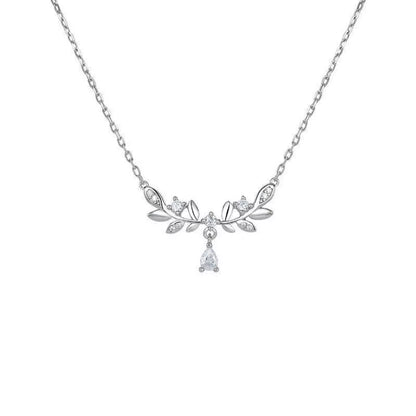 925 Sterling Silver Zircon Flower Necklace-Free Shipping - aurelia-clothing-8955