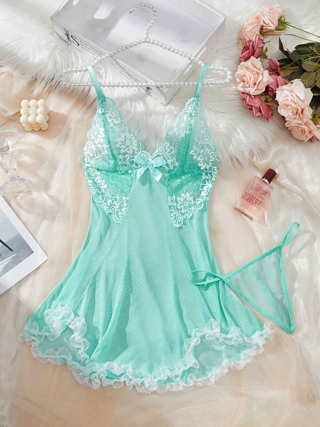 Lingerie Mesh Style Lounge Attire - Free Shipping