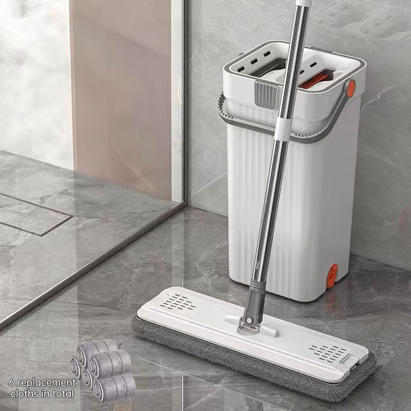 A 33cm Home Floor Cleaning Set: Hand Free Flat Mop & Bucket, 360° Rotating, Washable Microfiber, Lazy Cleaning Tool - Free Shipping - aurelia-clothing-8955