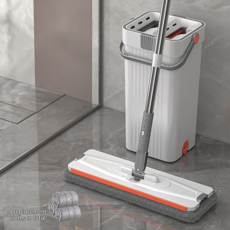 A 33cm Home Floor Cleaning Set: Hand Free Flat Mop & Bucket, 360° Rotating, Washable Microfiber, Lazy Cleaning Tool - Free Shipping - aurelia-clothing-8955