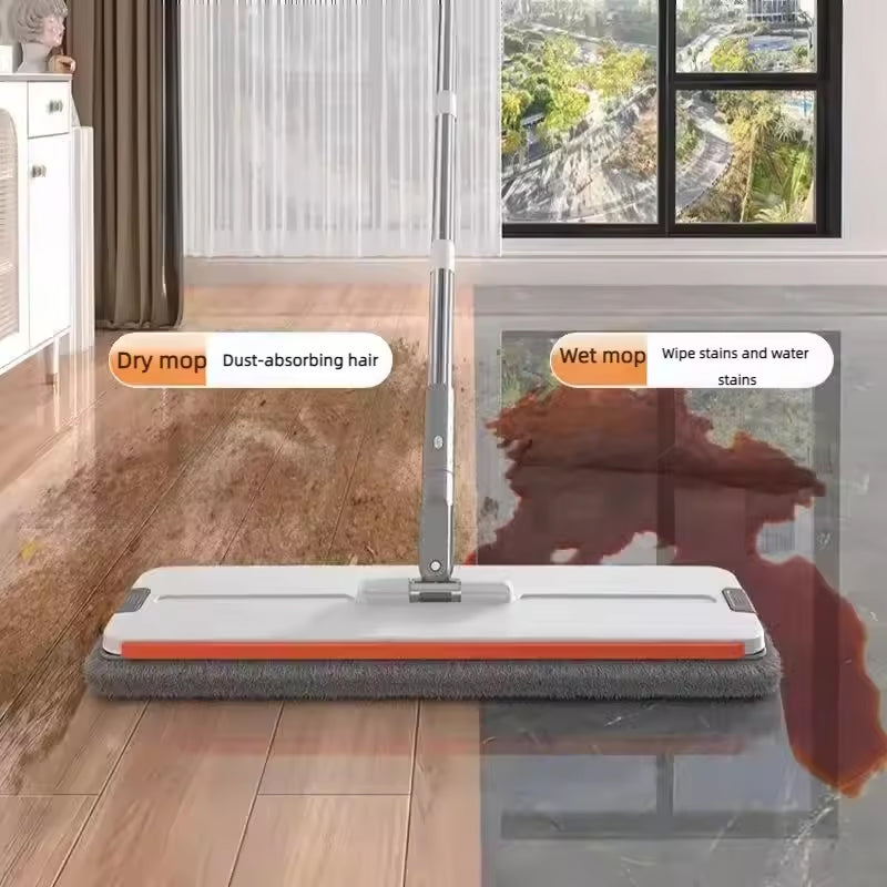 A 33cm Home Floor Cleaning Set: Hand Free Flat Mop & Bucket, 360° Rotating, Washable Microfiber, Lazy Cleaning Tool - Free Shipping - aurelia-clothing-8955
