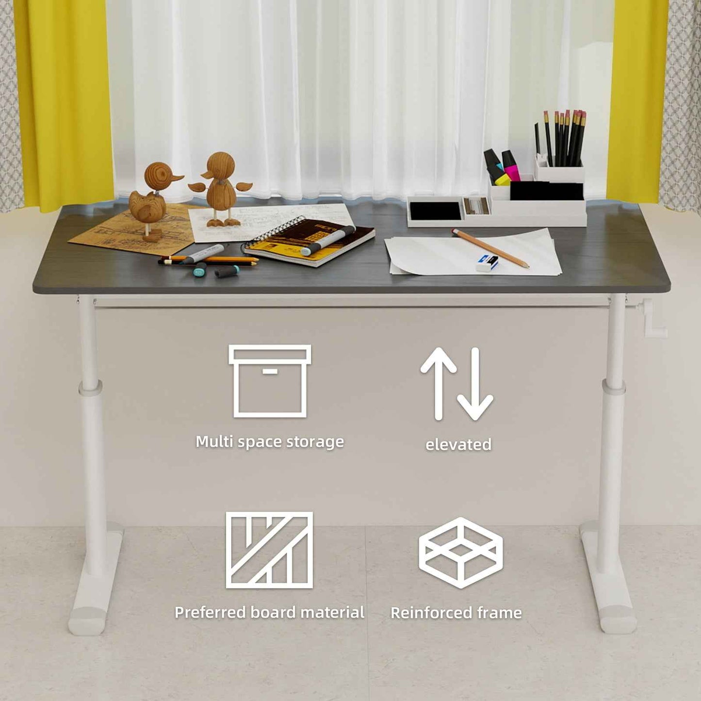 Adjustable study desk suitable for children and adults-Free Shipping - aurelia-clothing-8955
