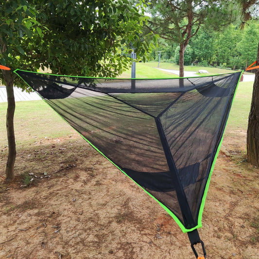 Aerial Multiplayer Triangle Hammock Folding Portable Mesh Mesh Hammock Aerial Tree Tent Leisure Mesh Bed-Free Shipping - aurelia-clothing-8955