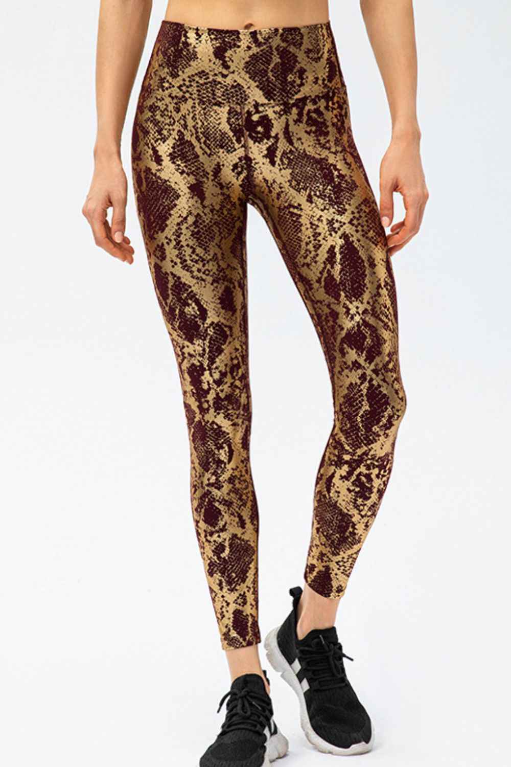 Animal Print Slim Fit Wide Waistband Long Sports Pants - aurelia-clothing-8955