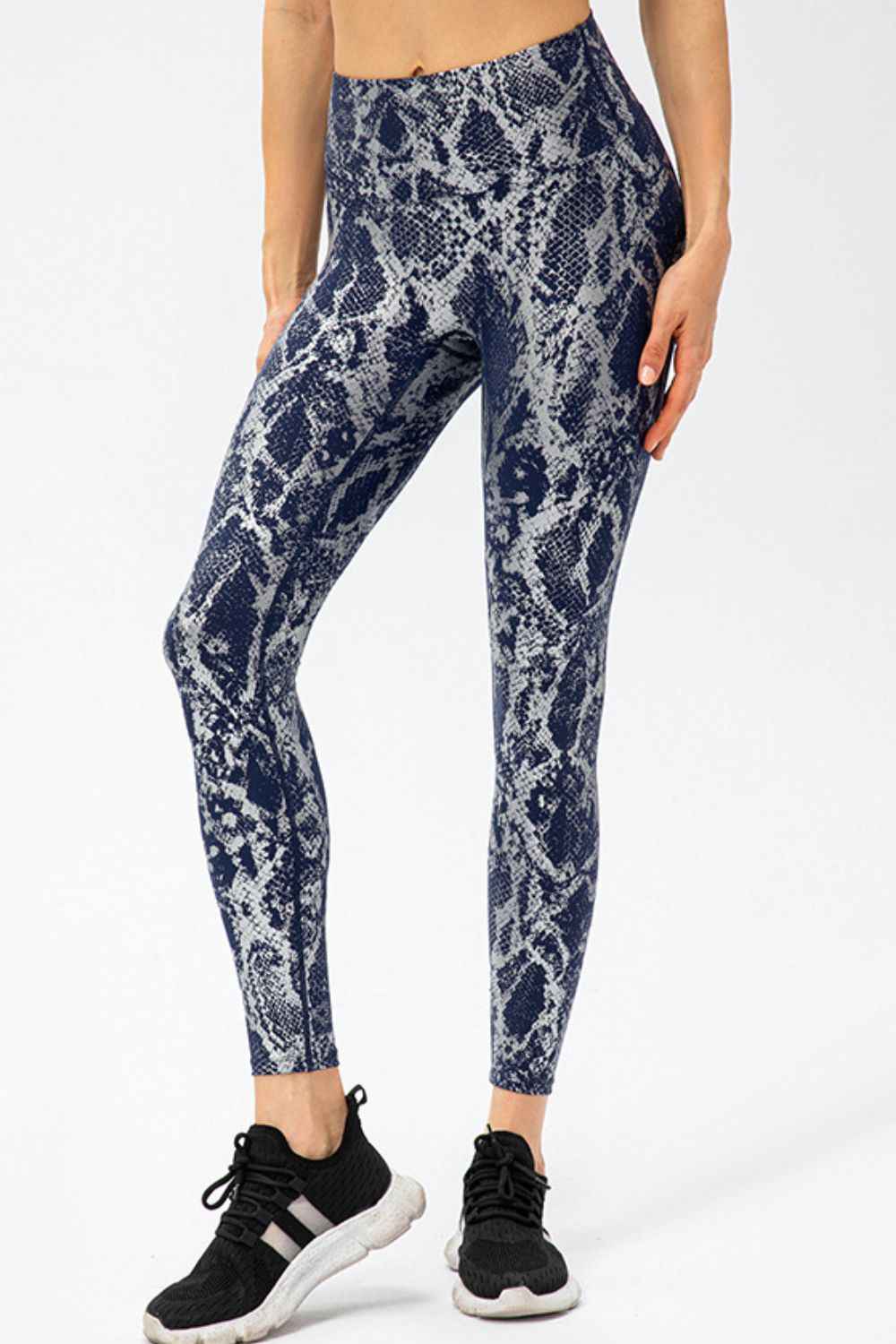 Animal Print Slim Fit Wide Waistband Long Sports Pants - aurelia-clothing-8955