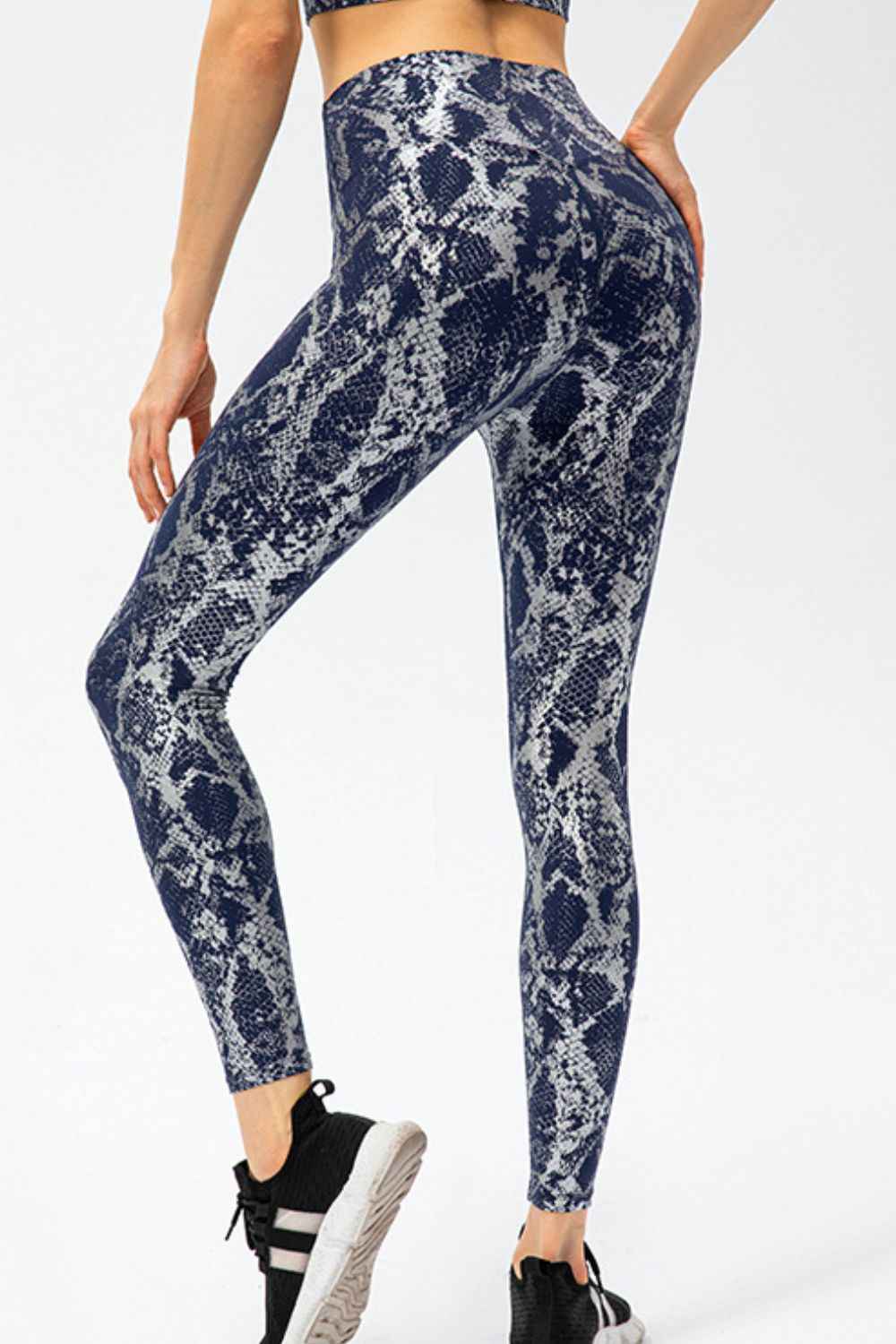 Animal Print Slim Fit Wide Waistband Long Sports Pants - aurelia-clothing-8955