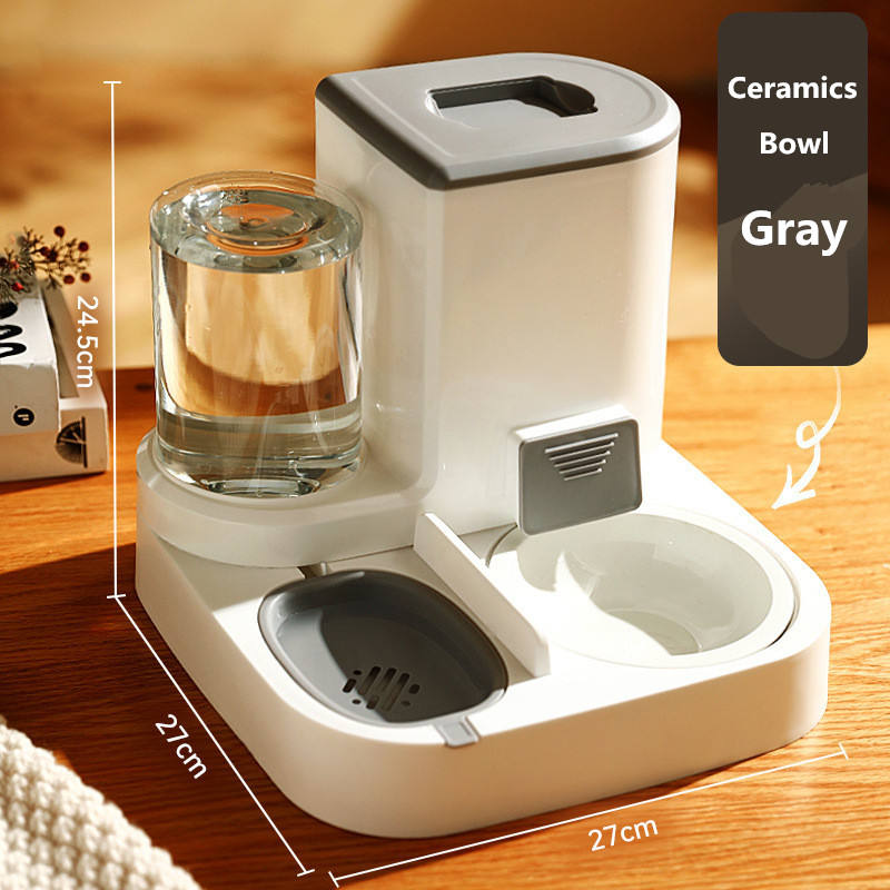 Automatic Cat Feeder Pet Bowls Dispenser Stainless Steel Bowls Cat Dog Pet Feeder Automatic - Free Shipping - aurelia-clothing-8955