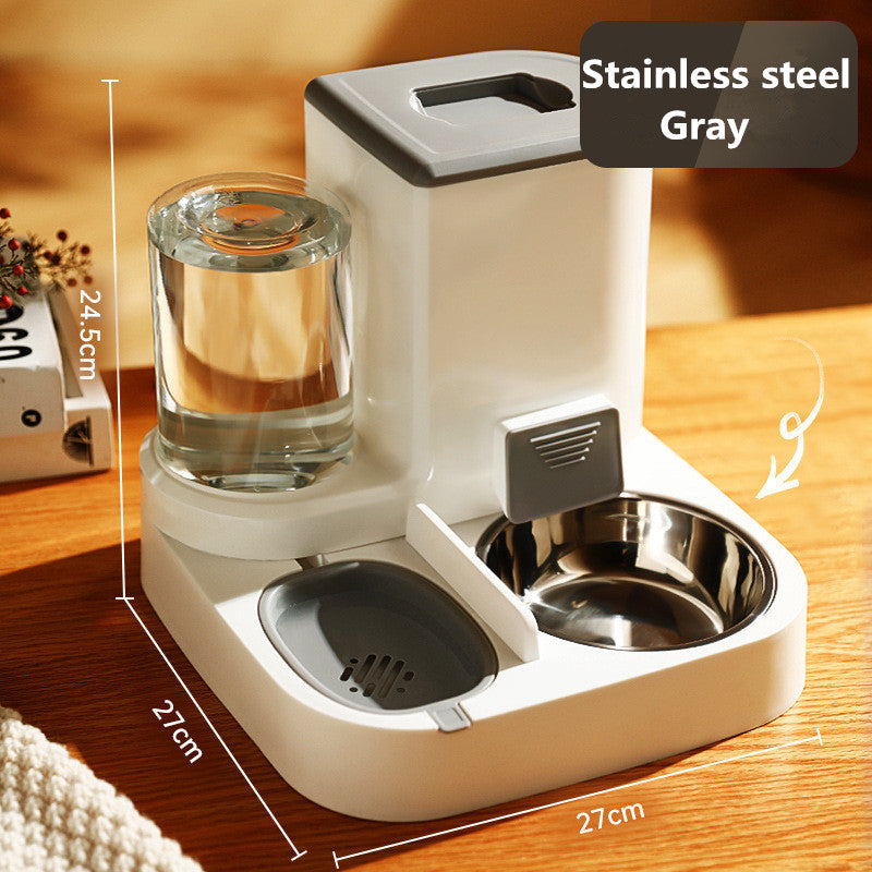 Automatic Cat Feeder Pet Bowls Dispenser Stainless Steel Bowls Cat Dog Pet Feeder Automatic - Free Shipping - aurelia-clothing-8955
