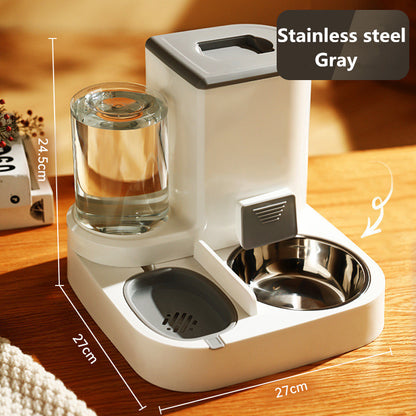 Automatic Cat Feeder Pet Bowls Dispenser Stainless Steel Bowls Cat Dog Pet Feeder Automatic - Free Shipping - aurelia-clothing-8955