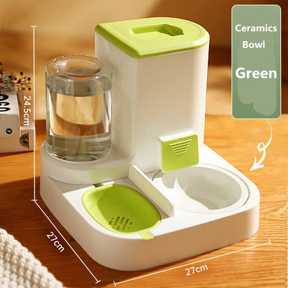 Automatic Cat Feeder Pet Bowls Dispenser Stainless Steel Bowls Cat Dog Pet Feeder Automatic - Free Shipping - aurelia-clothing-8955