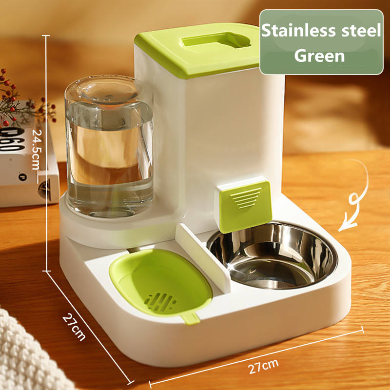 Automatic Cat Feeder Pet Bowls Dispenser Stainless Steel Bowls Cat Dog Pet Feeder Automatic - Free Shipping - aurelia-clothing-8955